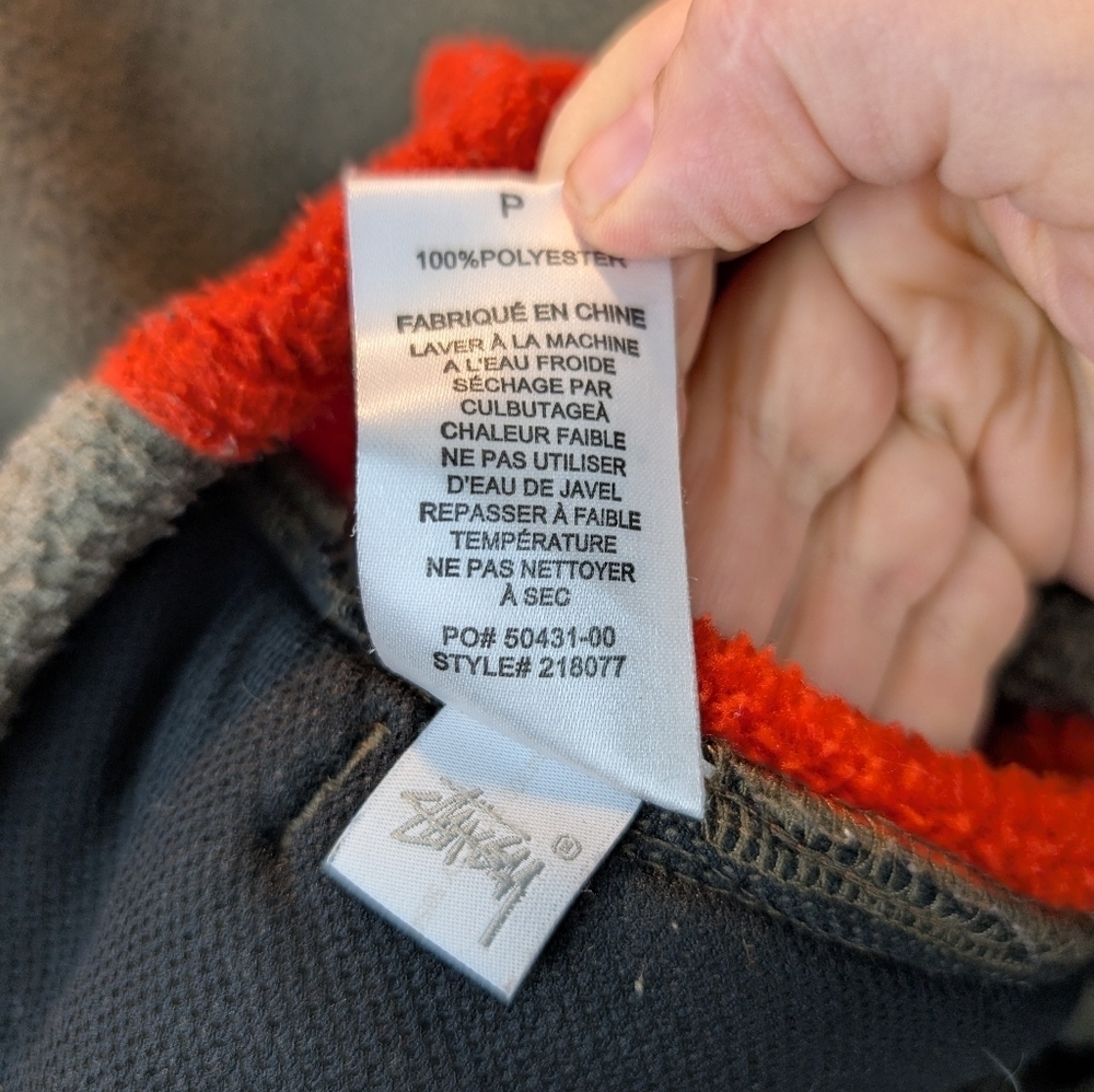 Stussy Drift Diagonal Zip Pullover in Tomato size S in VGUC - Picture 8 of 12